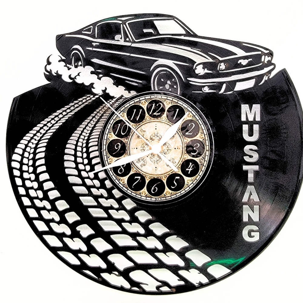 Ford MUSTANG vinyl record clock